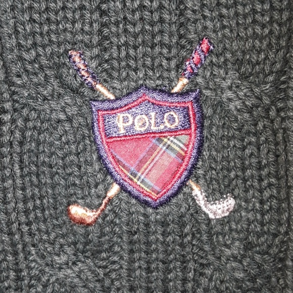  ⛳ Polo Golf Cable Sweater - Picture 3 of 4